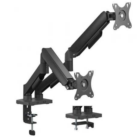 SOPORTE DE MESA CON CONTRAPESO PARA 2 MONITORES AISENS DT32TSR-357/ GIRATORIO/ INCLINABLE/ HASTA 9KG