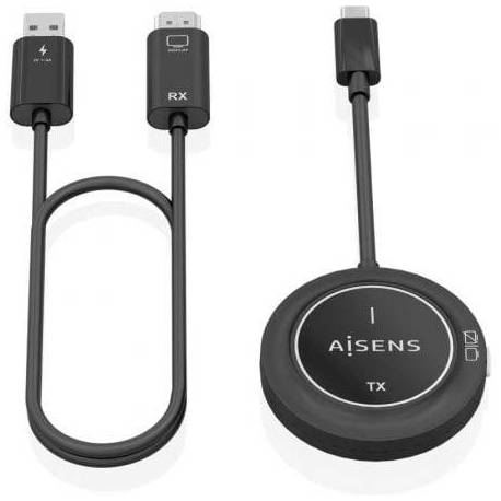 ADAPTADOR/TRANSMISOR DE VÍDEO INALÁMBRICO USB TIPO-C - HDMI AISENS ASWL-H2KC30M003-BK