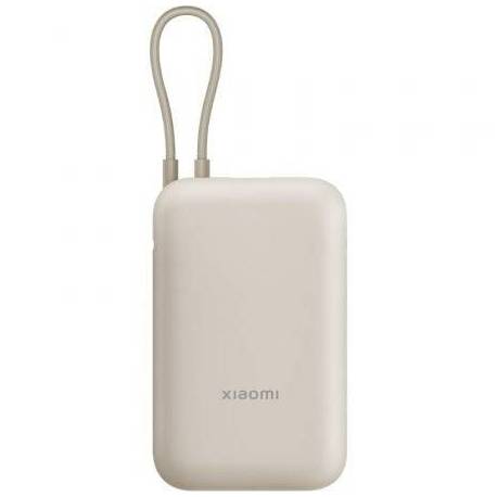 POWERBANK 10000MAH XIAOMI POWER BANK INTEGRATED CABLE/ 22.5W/ BEIGE/ INCLUYE CABLE USB TIPO-C