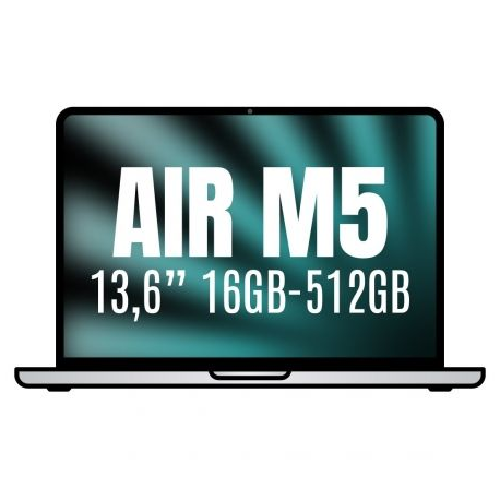 APPLE MACBOOK AIR 13,6'/ M5 10-CORE CPU/ 16GB/ 512GB SSD/ 8-CORE GPU/ PLATA