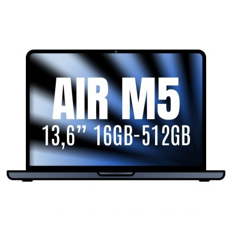 APPLE MACBOOK AIR 13,6'/ M5 10-CORE CPU/ 16GB/ 512GB SSD/ 8-CORE GPU/ MEDIANOCHE