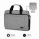 MALETÍN SUBBLIM AIR PADDING LAPTOP BAG PARA PORTÁTILES HASTA 14'/ CINTA PARA TROLLEY/ GRIS