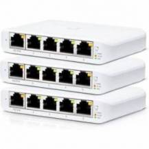 SWITCH GESTIONADO UBIQUITI USW-FLEX MINI 5 PUERTOS/ RJ45 10/100/1000 POE/ PACK 3 UDS
