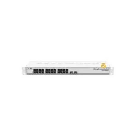 SWITCH MIKROTIK CSS326-24G-2S+RM 26 PUERTOS/ RJ45 10/100/1000/ SFP/ POE IN