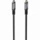 CABLE USB 3.2 TIPO-C AISENS A107-0988/ USB TIPO-C MACHO - USB TIPO-C MACHO/ HASTA 100W/ 20GBPS/ 3M/ NEGRO