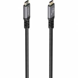 CABLE USB 3.2 TIPO-C AISENS A107-0988/ USB TIPO-C MACHO - USB TIPO-C MACHO/ HASTA 100W/ 20GBPS/ 3M/ NEGRO