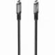 CABLE USB 3.2 TIPO-C AISENS A107-0989/ USB TIPO-C MACHO - USB TIPO-C MACHO/ HASTA 100W/ 10GBPS/ 4M/ NEGRO