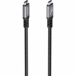 CABLE USB 3.2 TIPO-C AISENS A107-0989/ USB TIPO-C MACHO - USB TIPO-C MACHO/ HASTA 100W/ 10GBPS/ 4M/ NEGRO