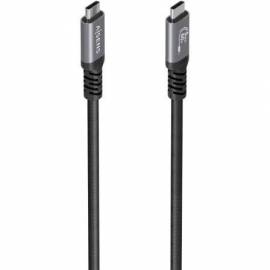CABLE USB 3.2 TIPO-C AISENS A107-0991/ USB TIPO-C MACHO - USB TIPO-C MACHO/ HASTA 60W/ 5GBPS/ 7M/ NEGRO