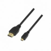 CABLE MICRO HDMI AISENS A119-0117/ HDMI MACHO - MICRO HDMI MACHO/ HASTA 10W/ 720MBPS/ 1.8M/ NEGRO