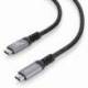 CABLE USB 4.0 TIPO-C AISENS A156-0994/ USB TIPO-C MACHO - USB TIPO-C MACHO/ HASTA 240W/ 40GBPS/ 1M/ NEGRO