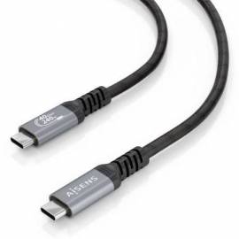 CABLE USB 4.0 TIPO-C AISENS A156-0994/ USB TIPO-C MACHO - USB TIPO-C MACHO/ HASTA 240W/ 40GBPS/ 1M/ NEGRO
