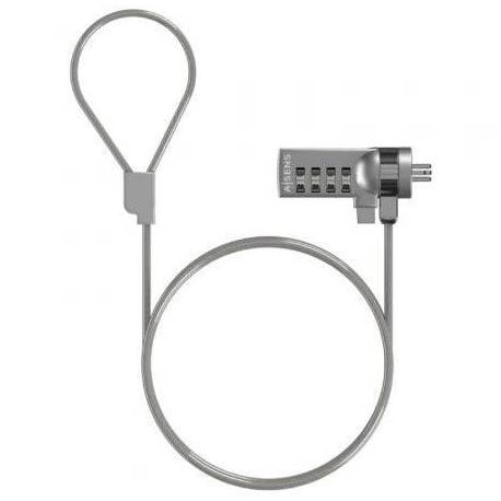CABLE DE SEGURIDAD PARA PORTÁTILES AISENS ASLK-D40N01-SL/ 1.5M