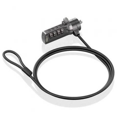 CABLE DE SEGURIDAD PARA PORTÁTILES AISENS ASLK-D40N03-BK/ 1.5M