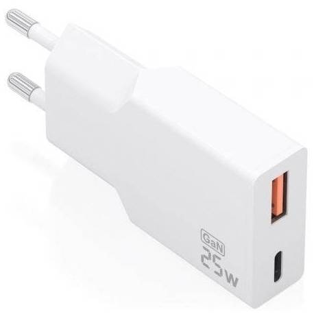CARGADOR DE PARED GAN AISENS A110-1000/ 1XUSB TIPO-C/ 1XUSB/ 25W/ BLANCO