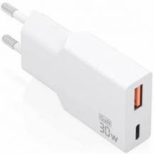CARGADOR DE PARED GAN AISENS A110-1002/ 1XUSB TIPO-C/ 1XUSB/ 30W/ BLANCO