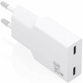CARGADOR DE PARED GAN AISENS A110-1003/ 2XUSB TIPO-C/ 30W/ BLANCO