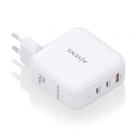 CARGADOR DE PARED GAN AISENS ASCH-140W3P030-W/ 2XUSB TIPO-C/ 1XUSB/ 140W