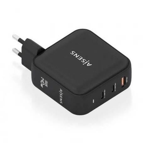 CARGADOR DE PARED GAN AISENS ASCH-140W3P031-BK/ 2XUSB TIPO-C/ 1XUSB/ 140W