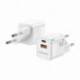 CARGADOR DE PARED GAN AISENS ASCH-20W2P002-W/ 1XUSB TIPO-C/ 1XUSB/ 20W
