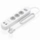 REGLETA CON INTERRUPTOR AISENS ASPS-2A2C10-W/ 3 TOMAS DE CORRIENTE/ 2 USB - 2 USB TIPO-C/ CABLE 1.4M/ BLANCO