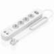 REGLETA CON INTERRUPTOR AISENS ASPS-2A2C12-W/ 4 TOMAS DE CORRIENTE/ 2 USB - 2 USB TIPO-C/ CABLE 1.4M/ BLANCO