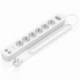 REGLETA CON INTERRUPTOR AISENS ASPS-2A2C16-W/ 6 TOMAS DE CORRIENTE/ 2 USB - 2 USB TIPO-C/ CABLE 1.4M/ BLANCO