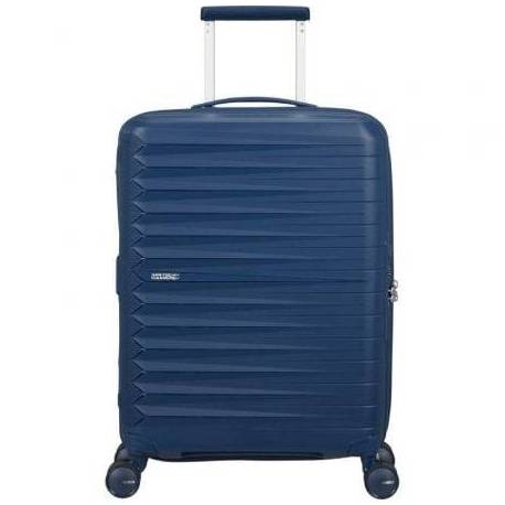 MALETA DE CABINA AMERICAN TOURISTER FASTFORWARD SPINNER EXPANSIBLE 55CM/ 55X40X23CM/ 4 RUEDAS/ AZUL MARINO