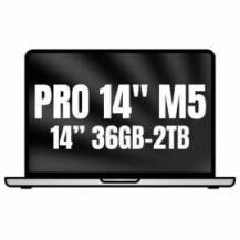 APPLE MACBOOK PRO 14'/ M5 MAX 36-CORE CPU/ 36GB/ 2TB SSD/ 32-CORE GPU/ PLATA