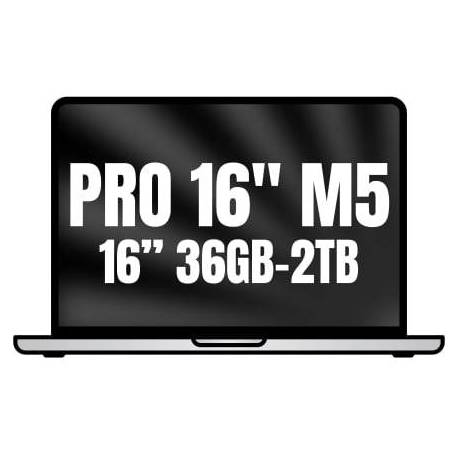 APPLE MACBOOK PRO 16'/ M5 MAX 18-CORE CPU/ 36GB/ 2TB SSD/ 32-CORE GPU/ PLATA