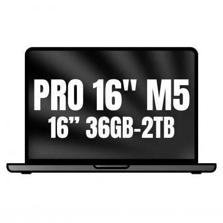 APPLE MACBOOK PRO 16'/ M5 MAX 18-CORE CPU/ 36GB/ 2TB SSD/ 32-CORE GPU/ NEGRO ESPACIAL