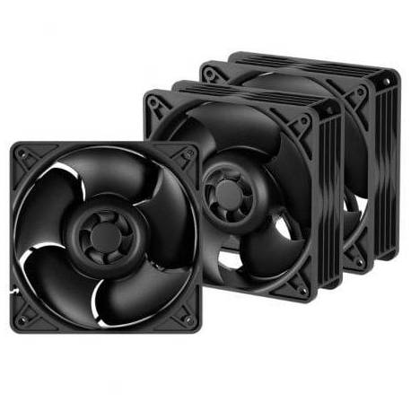 PACK DE 3 VENTILADORES ARCTIC S12038-8K/ 12CM