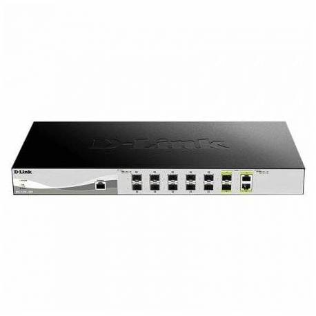 SWITCH GESTIONABLE D-LINK DXS-1210-12SC 10 PUERTOS SFP+/ 10G ETHERNET 10/100/1000/ SFP