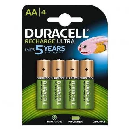 PACK DE 4 PILAS AA DURACELL HR06-P/ 1.2V/ RECARGABLES