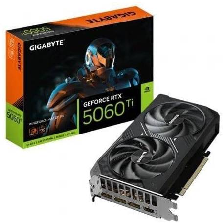 TARJETA GRÁFICA GIGABYTE GEFORCE RTX 5060 TI WINDFORCE MAX OC/ 8GB GDDR7