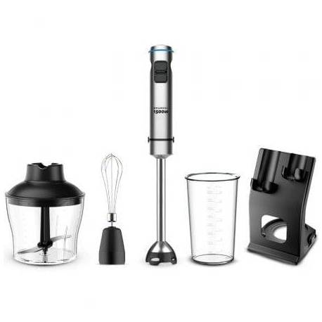 BATIDORA DE MANO GRUNKEL BM-1500SET/ 1500W/ CAPACIDAD 0.8L/ INCLUYE VASO, PICADORA, VARILLA Y SOPORTE