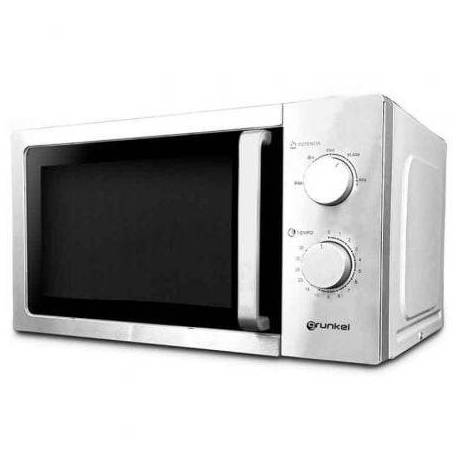 MICROONDAS GRUNKEL MW-20INOX/ 700W/ CAPACIDAD 20L/ FUNCION GRILL/ PLATA