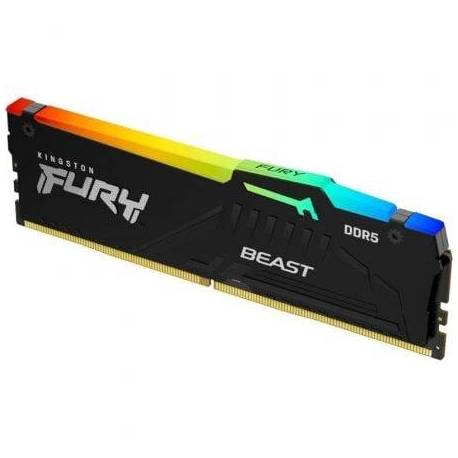 MEMORIA RAM KINGSTON FURY BEAST RGB 16GB/ DDR5/ 6400MHZ/ 1.4V/ CL32/ DIMM