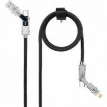 CABLE USB 2.0 TIPO-C NANOCABLE 10.01.2602/ USB TIPO-C MACHO + USB MACHO - USB TIPO-C MACHO + LIGHTNING MACHO/ HASTA 27W/