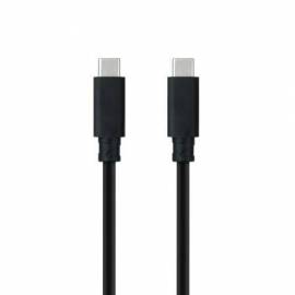 CABLE USB 3.1 TIPO-C NANOCABLE 10.01.4101-L150/ USB TIPO-C MACHO - USB TIPO-C MACHO/ HASTA 100W/ 10GBPS/ 1.5M/ NEGRO