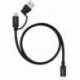 CABLE USB 3.2 TIPO-C NANOCABLE 10.01.4800/ USB TIPO-C MACHO/ USB MACHO - USB TIPO-C MACHO/ HASTA 60W/ 10GBPS/ 50CM/ NEGRO