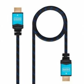 CABLE HDMI 2.0 4K NANOCABLE 10.15.3702/ HDMI MACHO - HDMI MACHO/ 2M/ NEGRO/ AZUL