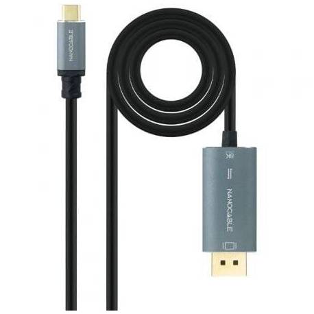 CABLE CONVERSOR NANOCABLE 10.15.5022/ USB TIPO-C MACHO - DISPLAYPORT MACHO/ 2M/ NEGRO