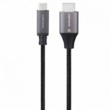 CABLE CONVERSOR NANOCABLE 10.15.5262/ USB TIPO-C MACHO - HDMI MACHO/ 1.8M/ NEGRO