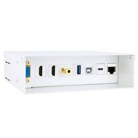 CAJA DE CONEXIONES NANOCABLE 10.35.0004/ VGA - 2X HDMI - JACK 3.5 - USB 3.0 - USB TIPO-C - USB 2.0 - RJ45
