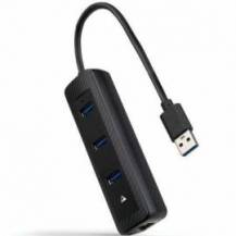 HUB USB 3.0 NANOCABLE 10.16.4604/ 3XUSB/ 1XRJ45/ NEGRO