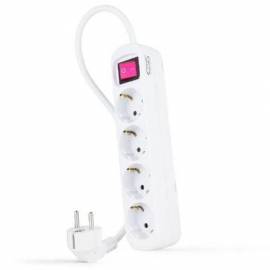 REGLETA CON INTERRUPTOR NANOCABLE 10.37.0004/ 4 TOMAS DE CORRIENTE/ CABLE 1.4M/ BLANCA