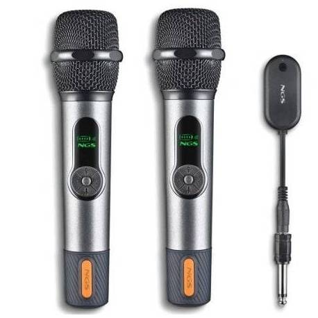 PACK DE 2 MICRÓFONOS INALÁMBRICOS NGS SINGER STAR DUO