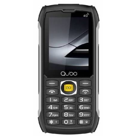 TELÉFONO MÓVIL RUGERIZADO QUBO ST-002 PARA PERSONAS MAYORES/ NEGRO
