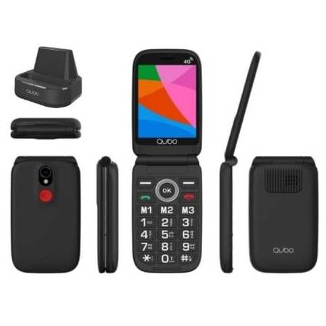TELÉFONO MÓVIL QUBO X-340CB 4G PARA PERSONAS MAYORES/ NEGRO